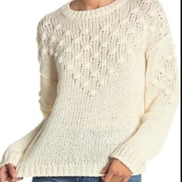 NWT Abound Textured Pom Knit Crew Sz M - Picture 9 of 9